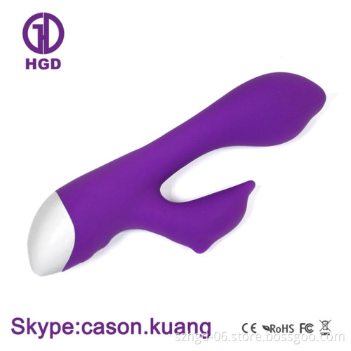 Multi-speed rechargeable female silicone g-spot vibrator adult sex toys